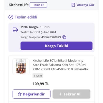 Kitchen Life Eksik Ürün Gönderdi