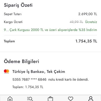 Boyner Çark İndirimli Satın Aldığım Ürünü İptal Etti