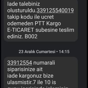 Sefamerve Ürün İadesi Ücretinin Yapılmaması