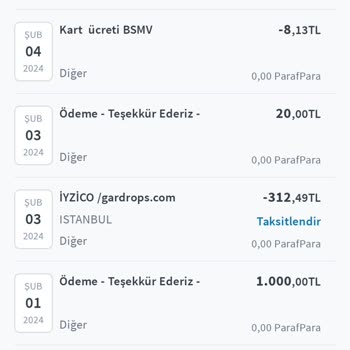 Paraf Kart Ücreti İadesi İstiyorum