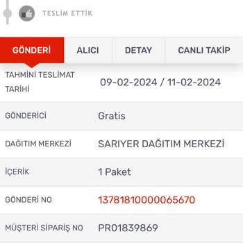 Kargomsende Sarıyer Dağıtım Merkezi İlgisizliği