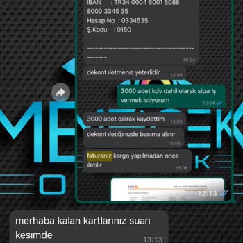 Kartvizit.com.tr 01.12.2023 Tarihinde Verdiğim Siparişler Gelmedi.