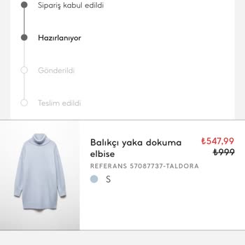 Mango Online Ürünü Geç Gönderme Şikayeti