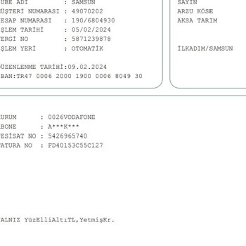 Vodafone Paramı İade Etmiyor.