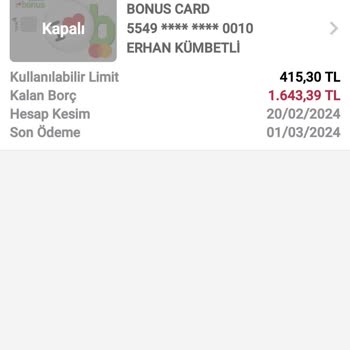 Garanti Bankası Kredi Kartı