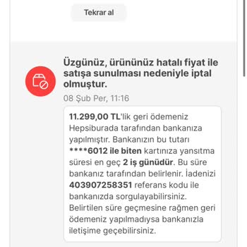 Hepsiburada Bilgim Olmadığı Halde Siparişim İptal Oldu