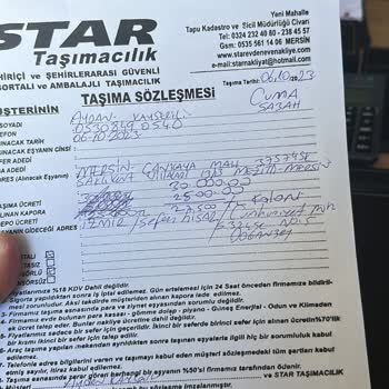 Star Nakliyat Kötü Bir Deneyim