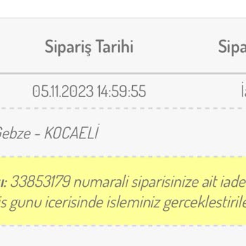 Sefamerve Para İadesi Yapılmaması