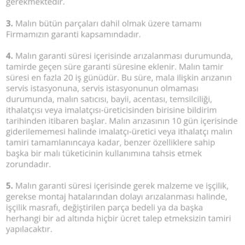 Arzum Robotek X2 Süpürge Garanti Şartları