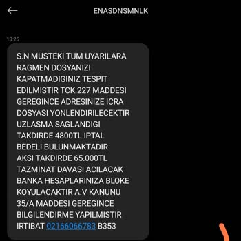 Enas Danışmanlık Gelen Mesaj