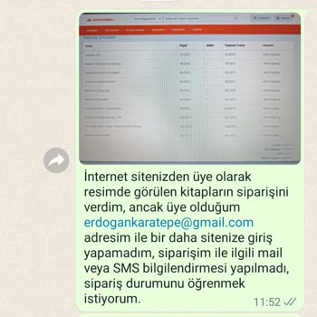 Davud Kitabevi Sipariş Bilgisi Alamıyorum