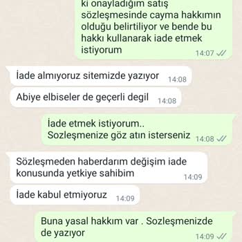 Sawosh Geri İade Kabul Etmiyor