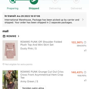 SHEIN Siparişim Gecikti Ve İlerleme Yok