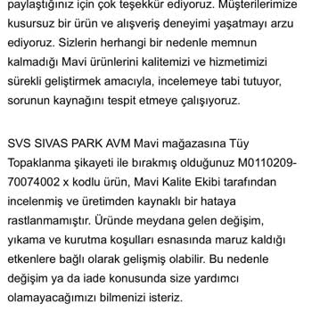 Mavi Mağazası Şikayet