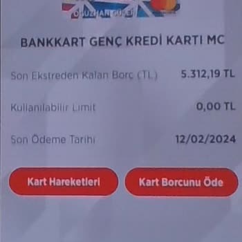 Ziraat Bankası Ziraat Genç Kart Bakiye 0