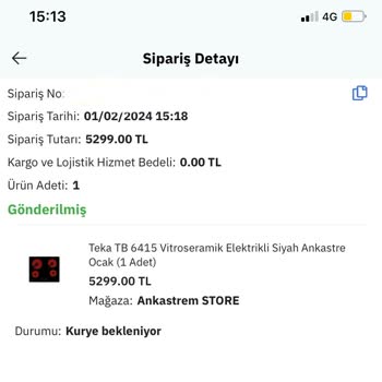 Epttavm Gönderilmeyen Sipariş...