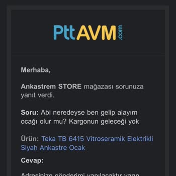 Epttavm Gönderilmeyen Sipariş...