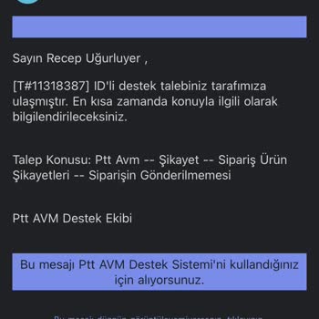 Epttavm Gönderilmeyen Sipariş...