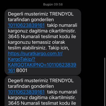 Sürat Kargo Adrese Teslim Kargoyu Evime Getirmedi