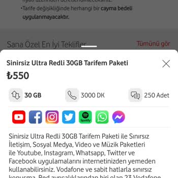 Vodafone Farklı Fiyat Tarifesi Uygulanmasından Şikayetçiyim