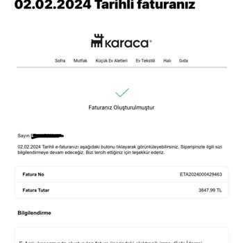 Karaca Züccaciye Karaca Kargo Kaybı