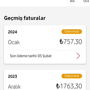 Vodafone Faturalı Yüksek Ücret Şoku