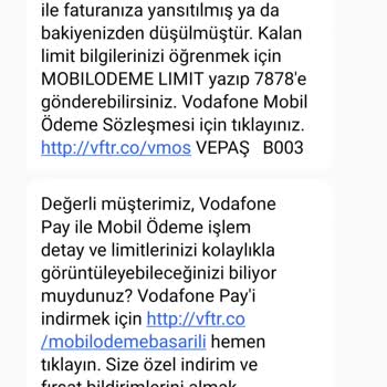 Vodafone Mobil Ödeme Hakkında Şikayet