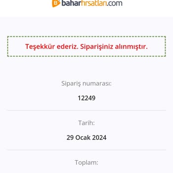 Baharfırsatlari.com Baharfirsatlari.com Gönderilmeyen Sipariş