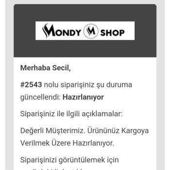 Mondy Shop Teslimat Ve İade Sorunu
