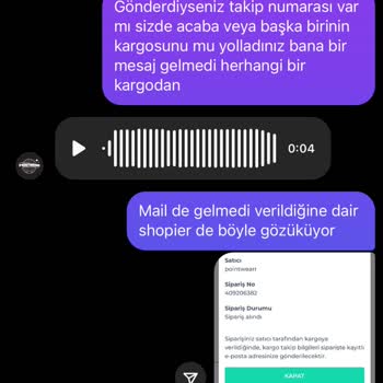 Anforderung der Rückerstattung für nicht versendete Bestellung über Shopier