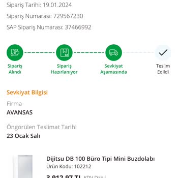 Avansas Teslim Edilmeyen Buzdolabı