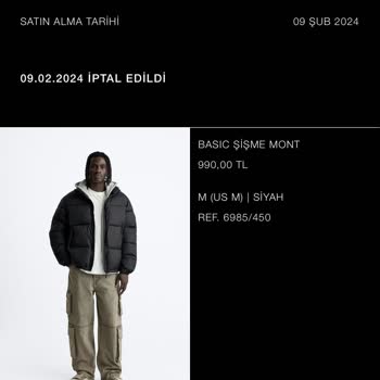 Zara Para İademi Gerçekleştirmiyor