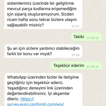 Dyson 6 Aydır Parça Göndermiyor.