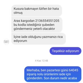 Nare Giyim İnsanları Mağdur Ediyor İade Yapmıyor
