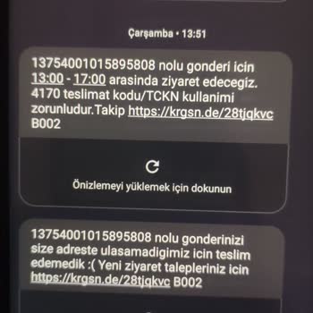 Kargom Sende Firmasından Yapılamayan Teslimat