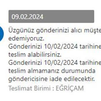 MNG Eğriçam Gönderim Sorunu