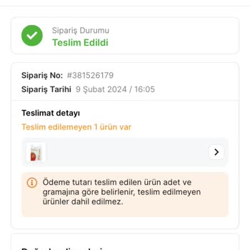 Migros Sanal Market Teslim Almadığım Sipariş