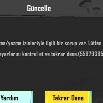 PUBG Okuna Yazma Hatası
