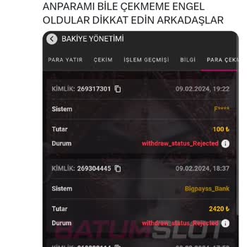Batum Slot Çekim Ödemiyor Dikkat