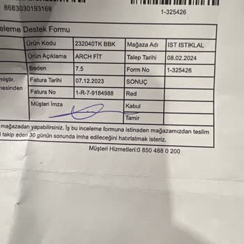 Skechers Ayakkabı Kalite Problemi