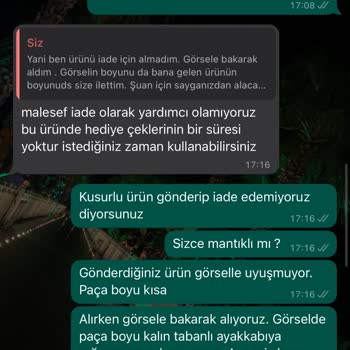İlayda Çamur (Bi' Butik) Ürün Görselden Farklı Ve Para İadesi Kabul Etmiyorlar