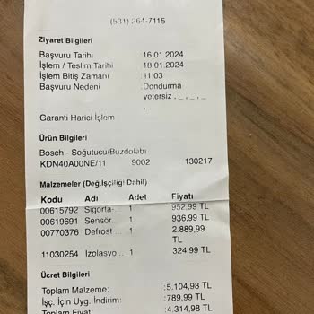 Bosch Buzdolabı Soğutmuyor Her Geldiklerinde Farklı
