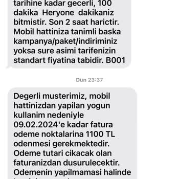 Türk Telekom Fahiş Fiyat Zaman Aşımı Tarifesi Şikayeti