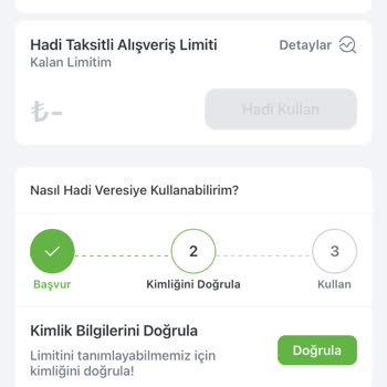 Hadi TOM Pay Hadi Veresiye Kullanamıyorum