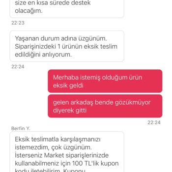 Yemek Sepeti Market Eksik Ürün Ve İade Sorunu