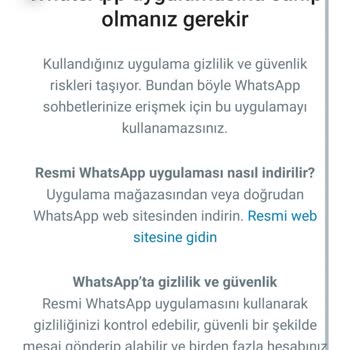 WhatsApp Yasal Olmayan WhatsApp Hesabının Hesaptan Atması