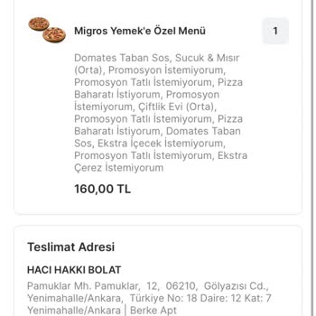 Migrosyemek Ve Pizza Hut Yolda Dediği Siparişi İptal Etti