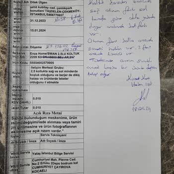 Enza Home Dudullu Mağazasından Alınan Ayıplı Swan Koltuk Takımı