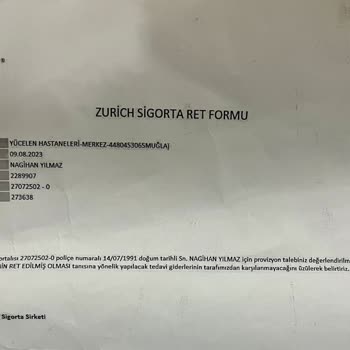 Zurich Sigorta Zurich Sağlık Sigortası Skandalı