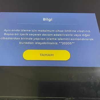 TV+ Uygulaması Cihaz Limiti Sorunu Ve Dizi İzleme Hatası